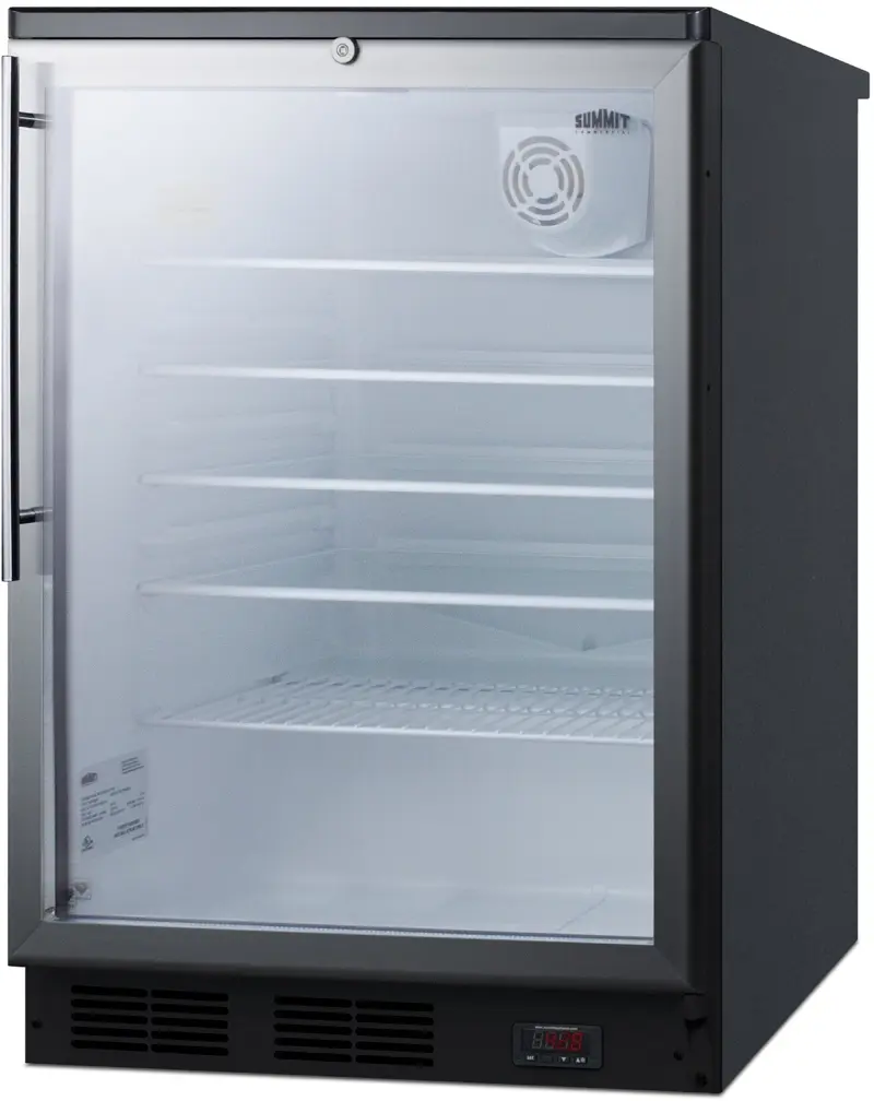Summit SCR600BGLDTPUBHV Stainless Steel/Black, Beer Pub Cellar, Profession...