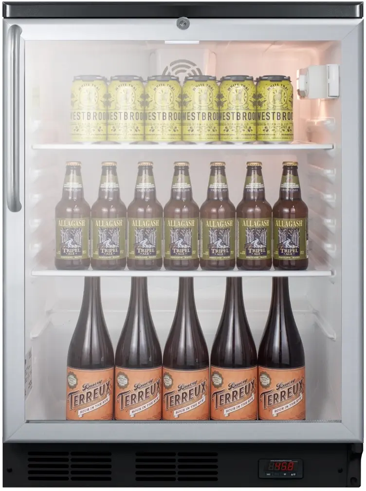 Summit SCR600BGLDTPUBTB Stainless Steel/Black, Beer Pub Cellar, Towel Bar ...