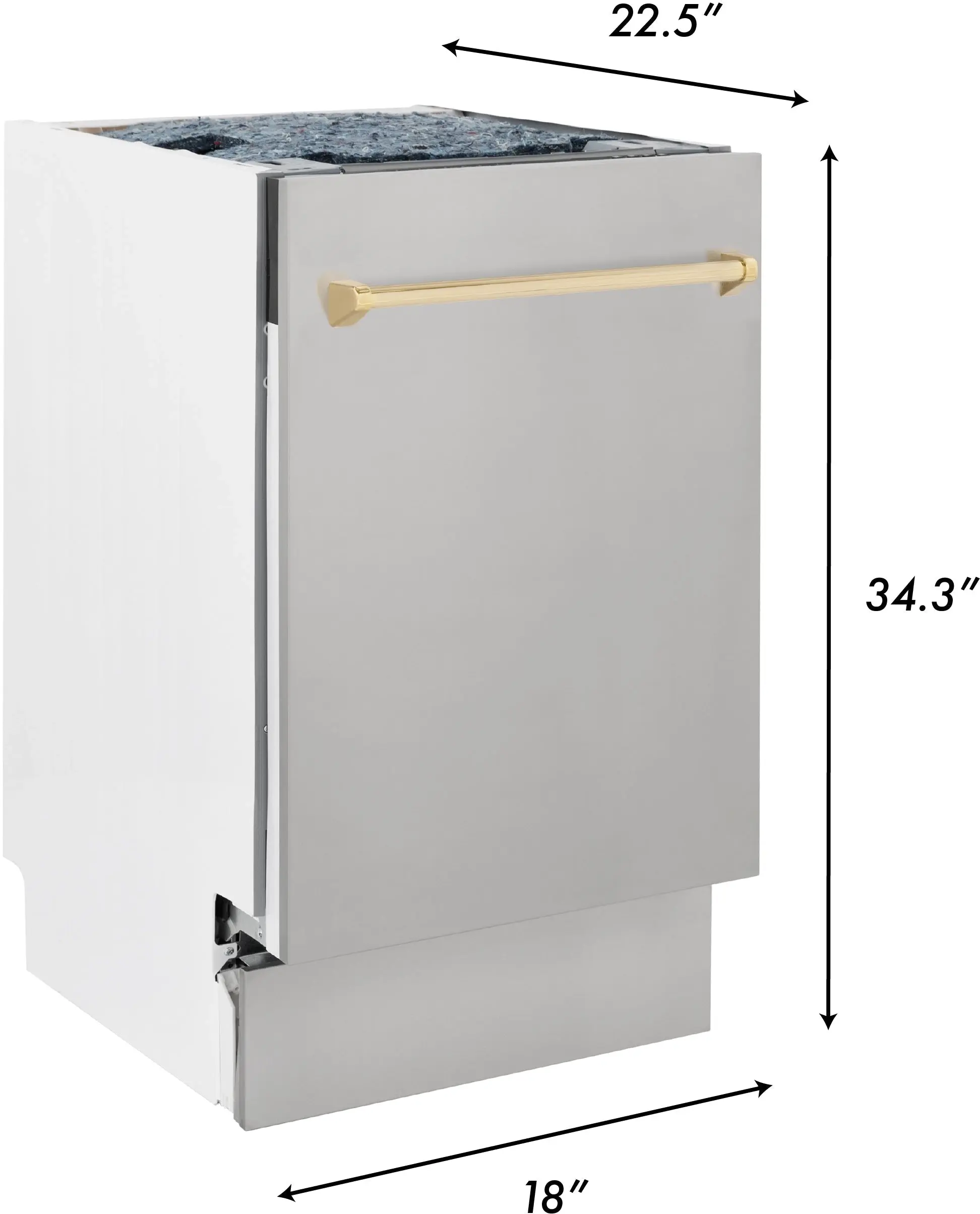 Zline DWVZ30418MB Stainless Steel With Matte Black Handle, 51dba