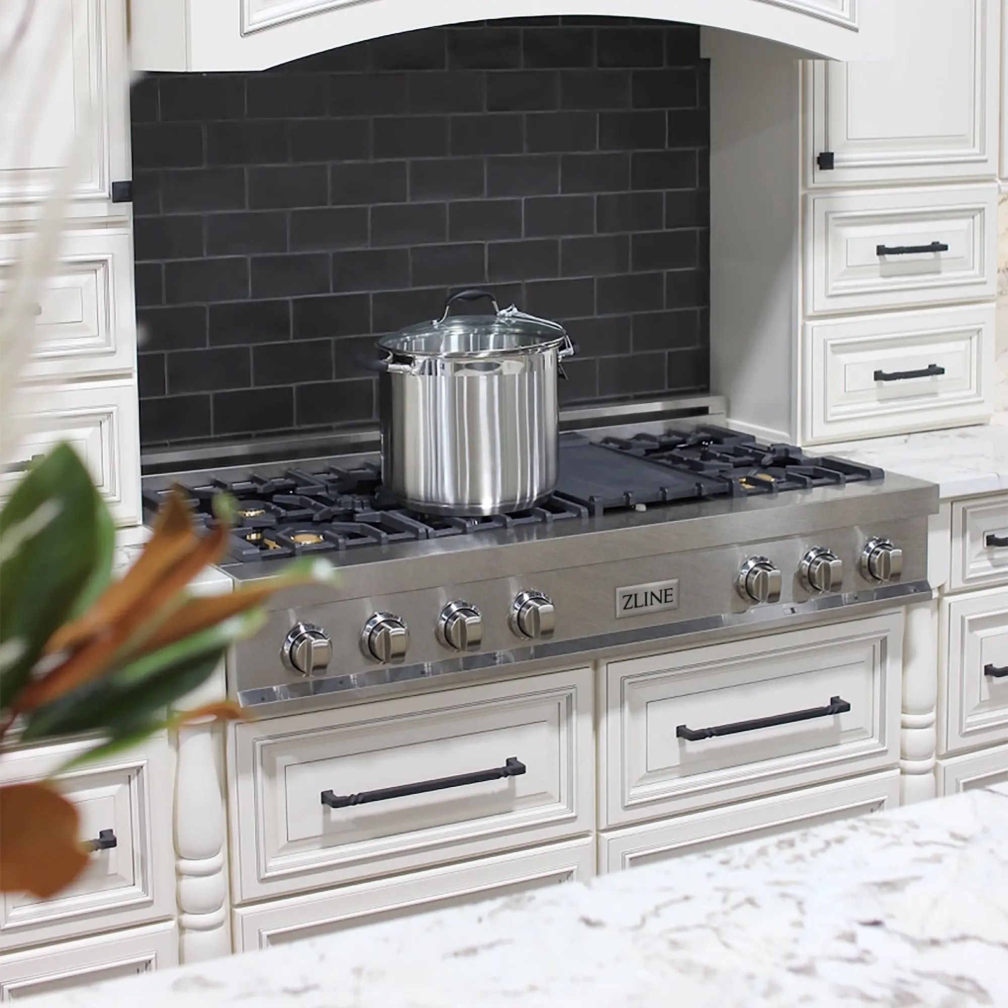 Zline RTSBR48 48 Inch Durasnow Stainless Steel, Brass Burners
