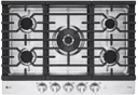 30 Inch Smart Gas Cooktop 22K BTU EasyClean Cooktop Backlit Weighted Knobs ThinQ App