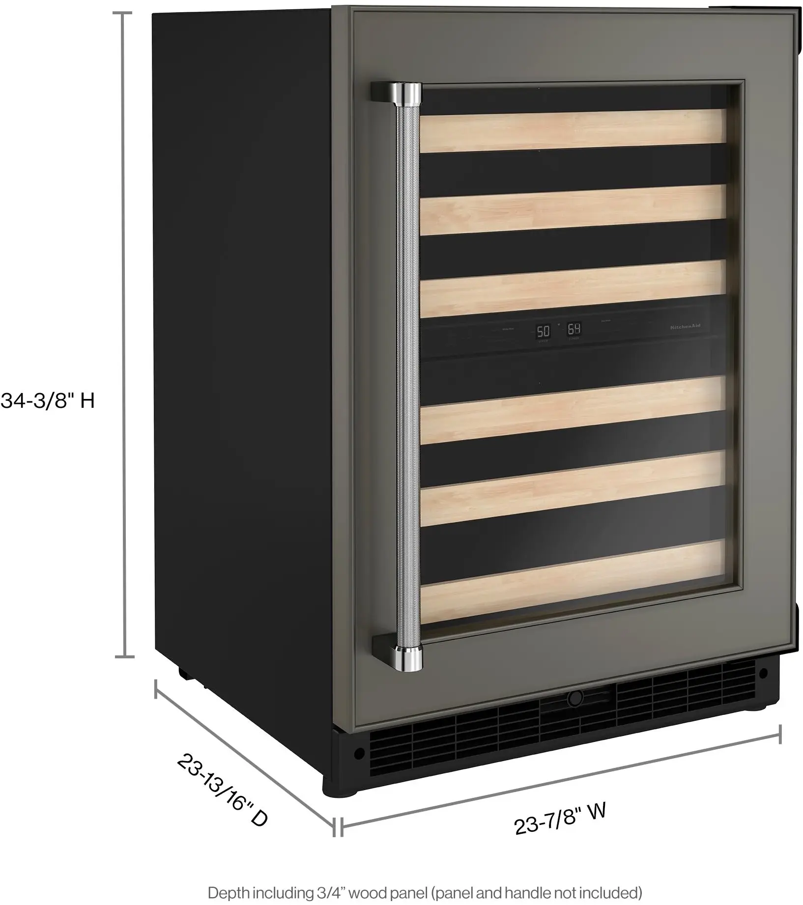 KitchenAid KUWR214KPA Panel Ready/Black, Right Hinge