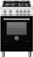 Master Series 24 Inch Freestanding Gas Range with 4 Sealed Burners, 2.5 Cu. Ft. Oven Capacity, Continuous Cast Iron Grates, Lateral Dual Wok, 5 Cooking Modes, Storage Drawer, Convection Oven, Infrared Gas Broiler, Soft Motion Door Hinges and Counter Depth Design