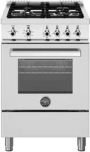 24 Inch Freestanding Gas Range with 4 Sealed Burners, 2.4 cu. ft. Oven Capacity, European Convection Oven, and 19000 BTU Power Burner