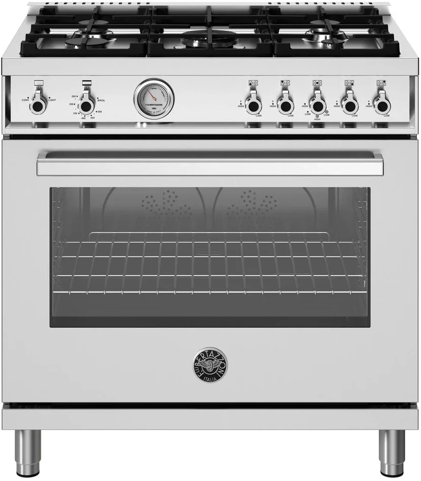 Bertazzoni PRO365GASXV Professional Series 36 Inch Range All Gas: Stainle...