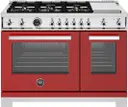 48 Inch Freestanding Gas Range with 6 Sealed Burners, 7.1 cu. ft. Total Capacity, Dual Convection, and Electric Griddle