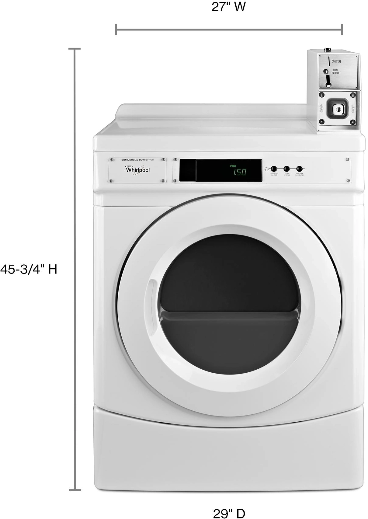 Whirlpool CED9150GW White with Coin Box