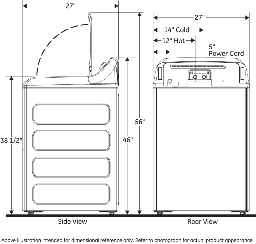 GE GTW585BSVWS White