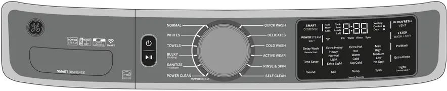 GE GFW850SPNDG Diamond Gray