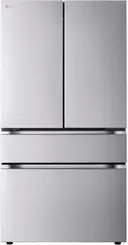 36 Inch Smart 4-Door French Door Refrigerator with 29.6 Cu. Ft. Capacity, Full-Convert Drawer™, Internal Water Dispenser, Door Cooling+, Smart Diagnosis™, Sabbath Mode, and ENERGY STAR® Qualified