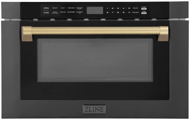 Zline MWDZ1BSHCB Autograph Edition 24 Inch 1.2 cu. ft. Built-in Mic...