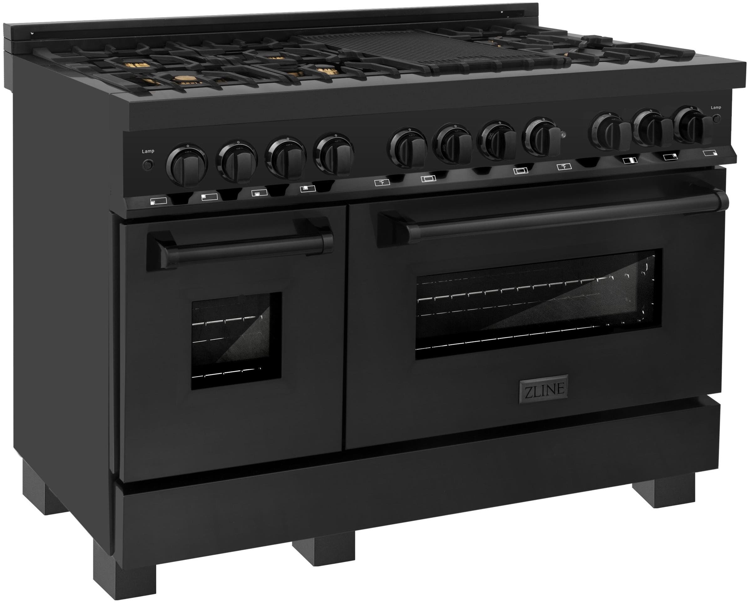 Zline RABBR60 Black Stainless Steel With Brass Burners