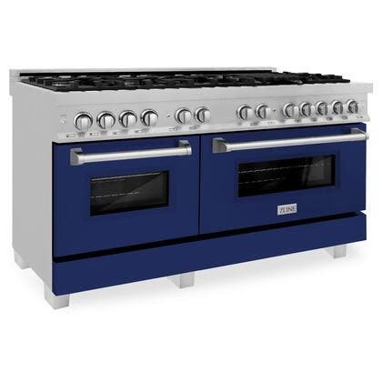 Zline RASBG60 Fingerprint Resistant Stainless Steel And Blue Glo...