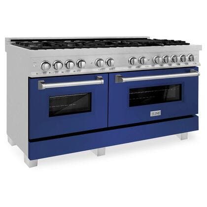 Zline RASBM60 Fingerprint Resistant Stainless Steel And Blue Mat...