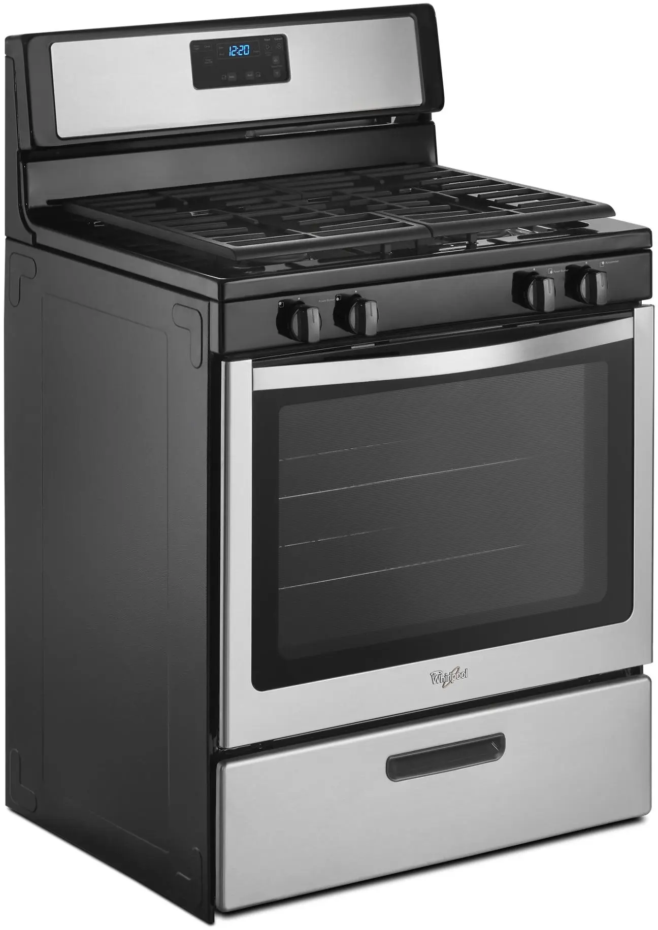 Whirlpool WFG320M0BS Black on Stainless Steel