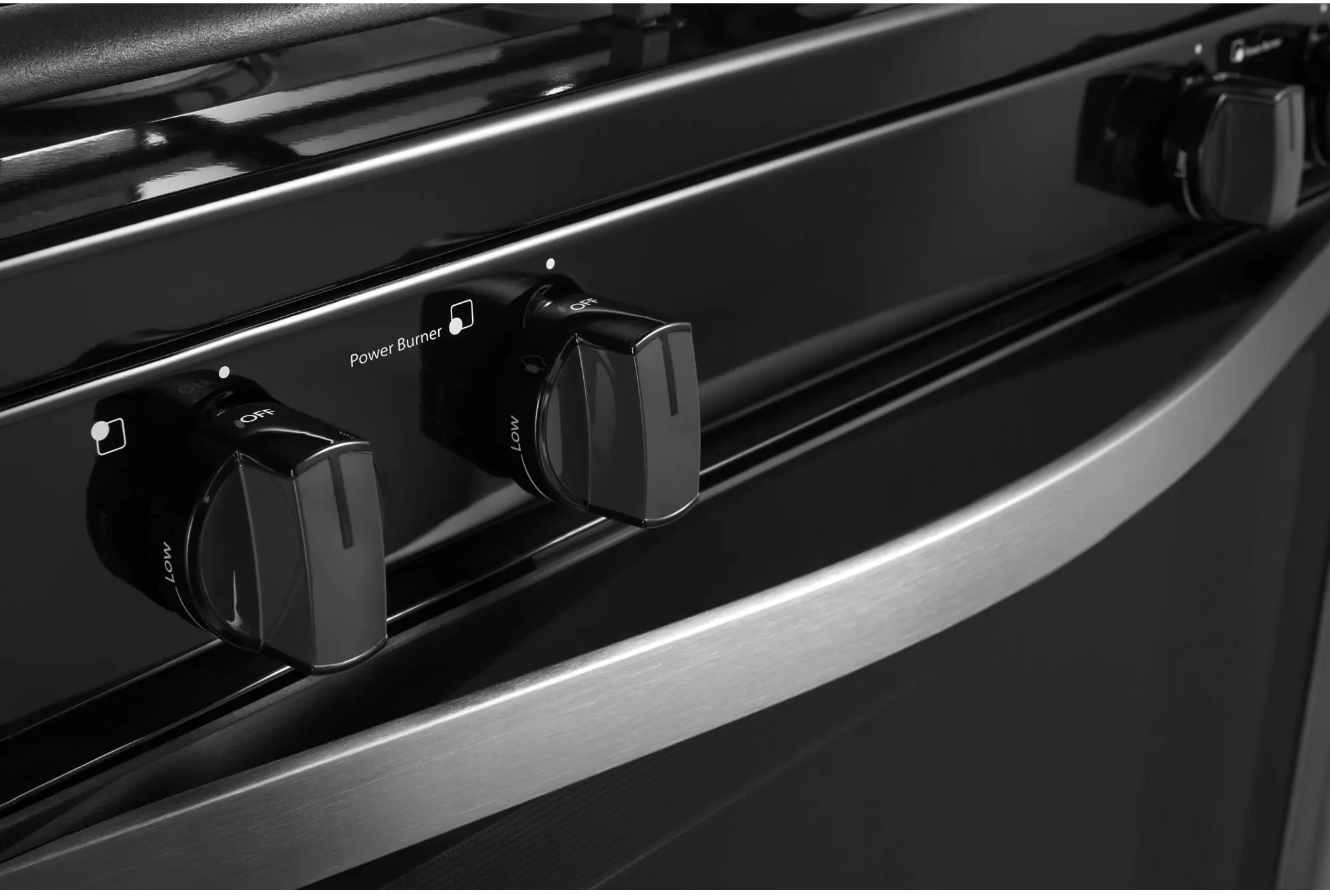 Whirlpool WFG320M0BS Black on Stainless Steel