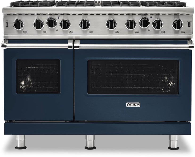 Viking VGIC54828BSB 48 Inch Wide 24 Inch D. Gas Open Burner Range With...