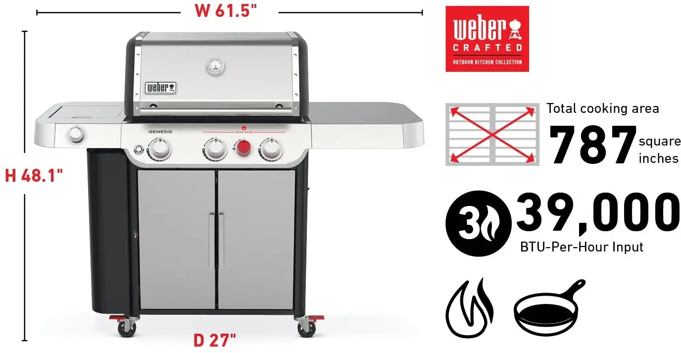 Weber 35400001 Liquid Propane, Stainless Steel