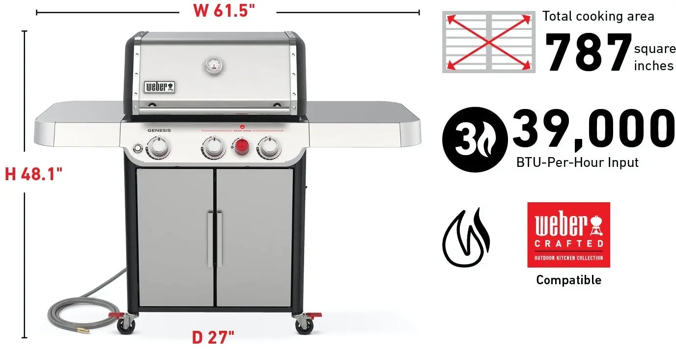 Weber 37300001 Natural Gas, Stainless Steel