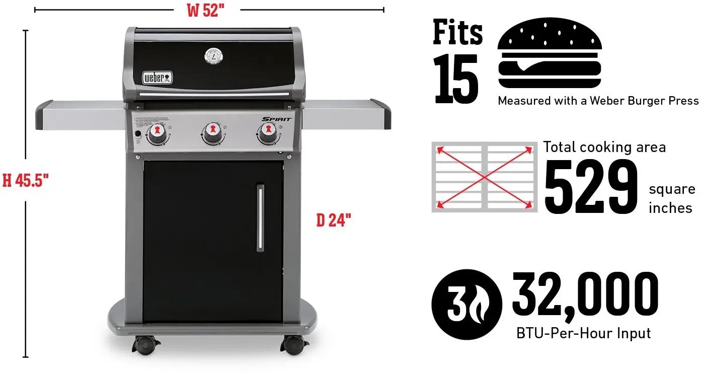 Weber 46510001 Black, Liquid Propane
