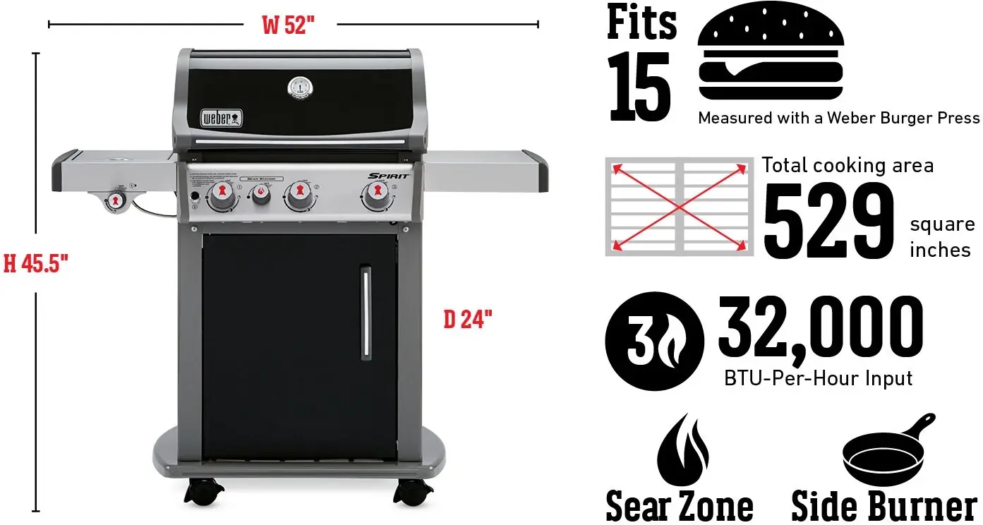 Weber 46810001 Black, Liquid Propane