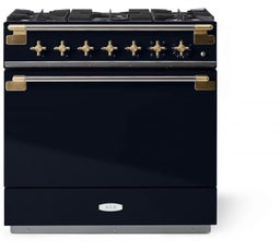Gloss Black With Brass Accents