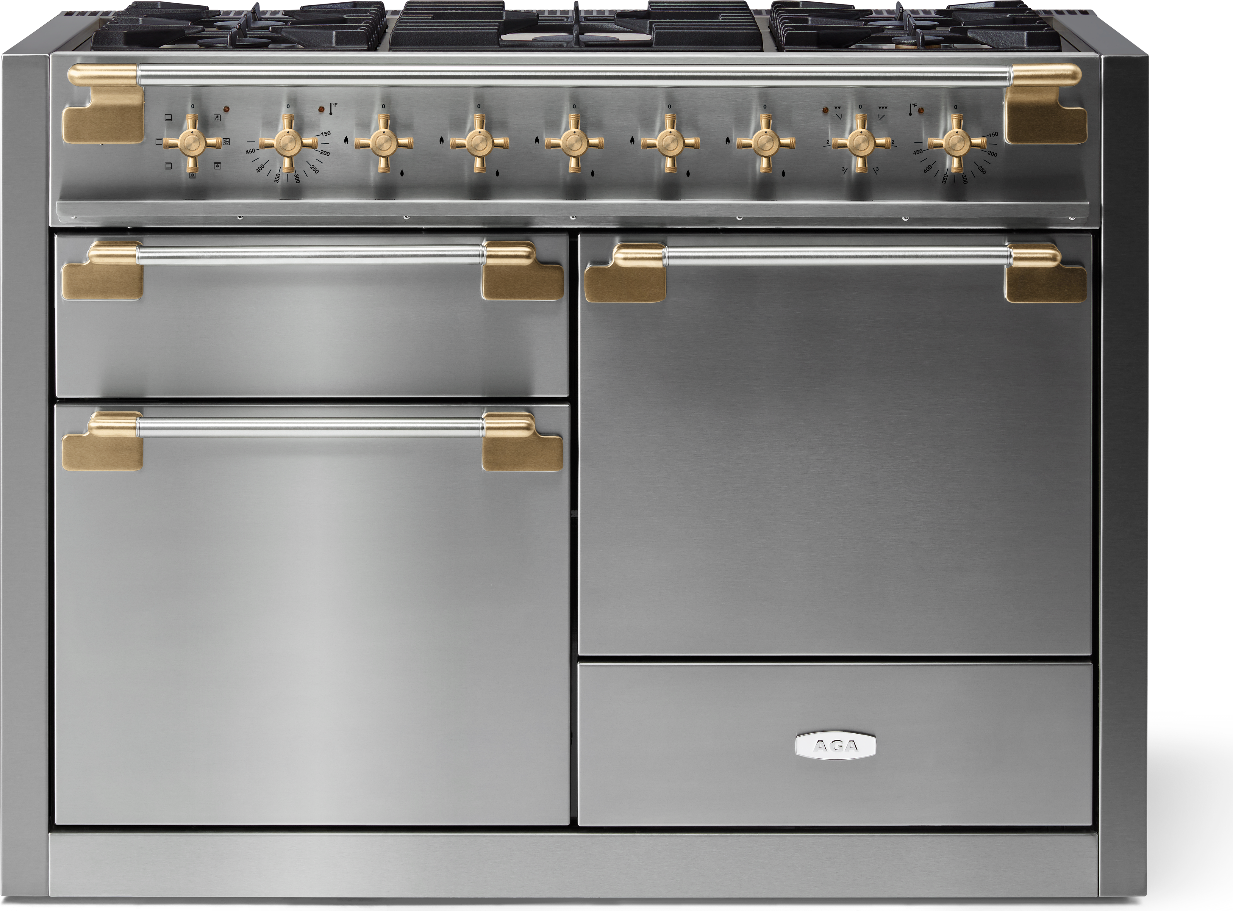 AGA AEL481DFABSS 48 Inch Freestanding Dual Fuel Range Stainless