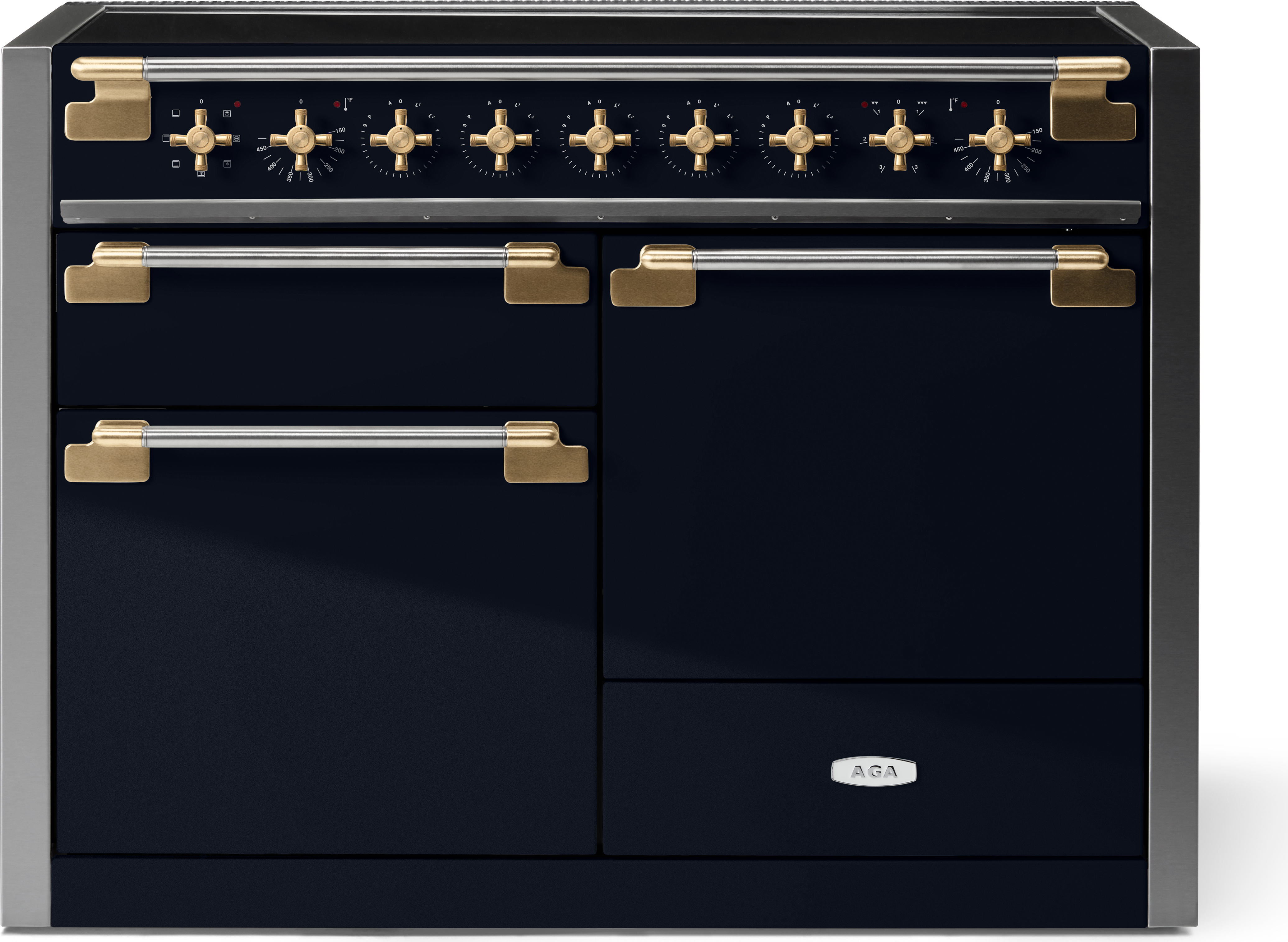 AGA AEL481INABBLK 48 Inch Freestanding Induction Range Gloss Black
