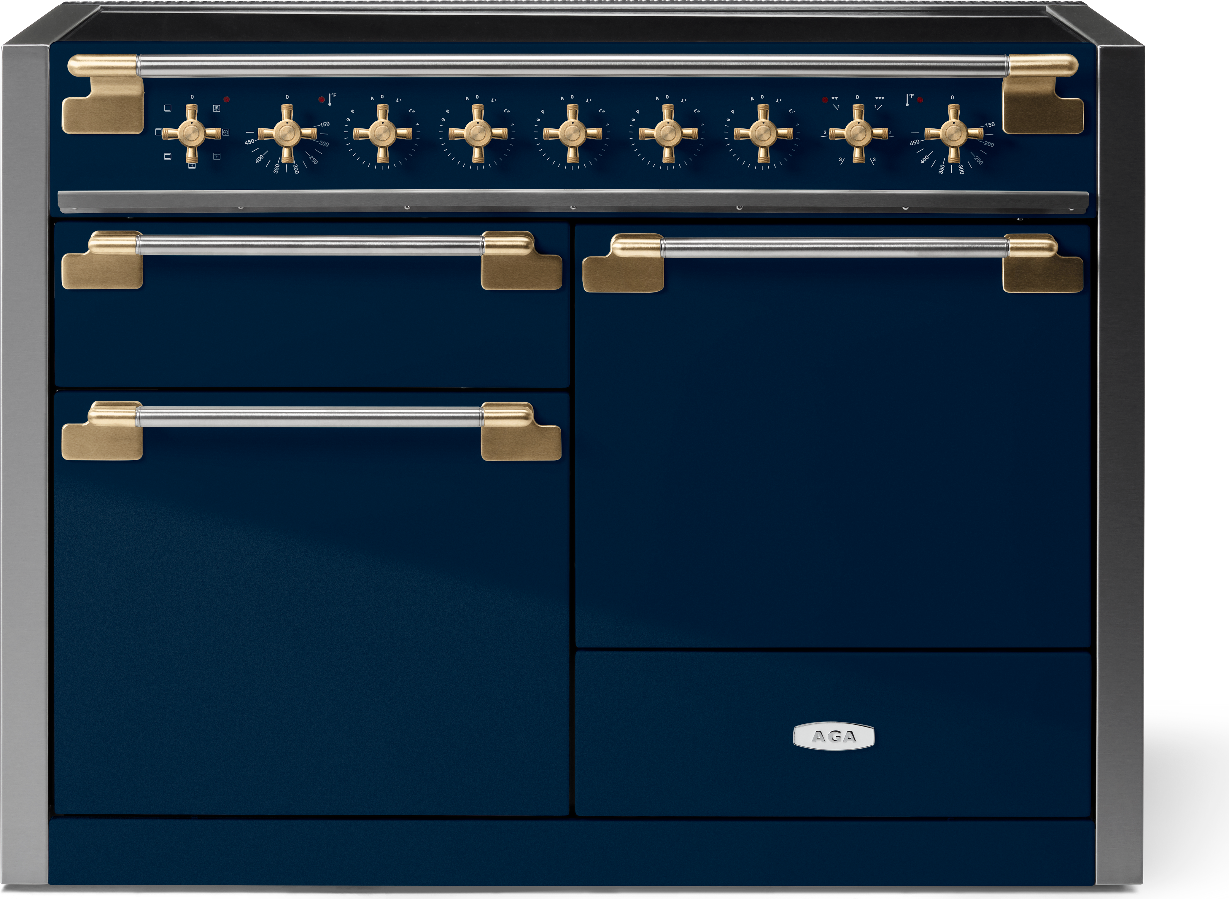 AGA AEL481INABBLK 48 Inch Freestanding Induction Range Gloss Black