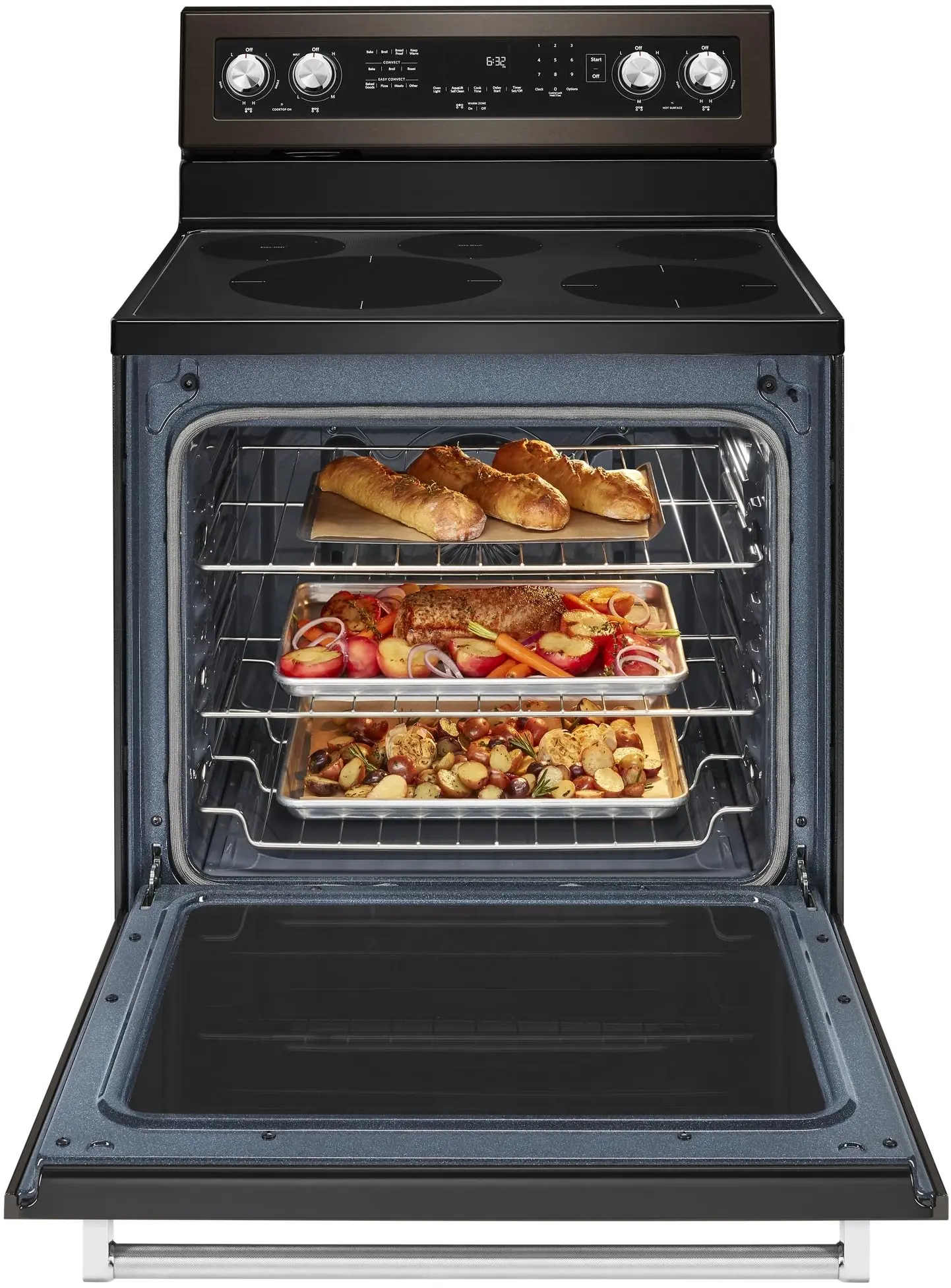 KitchenAid KFEG500EBS Black Stainless Steel, Print Shield