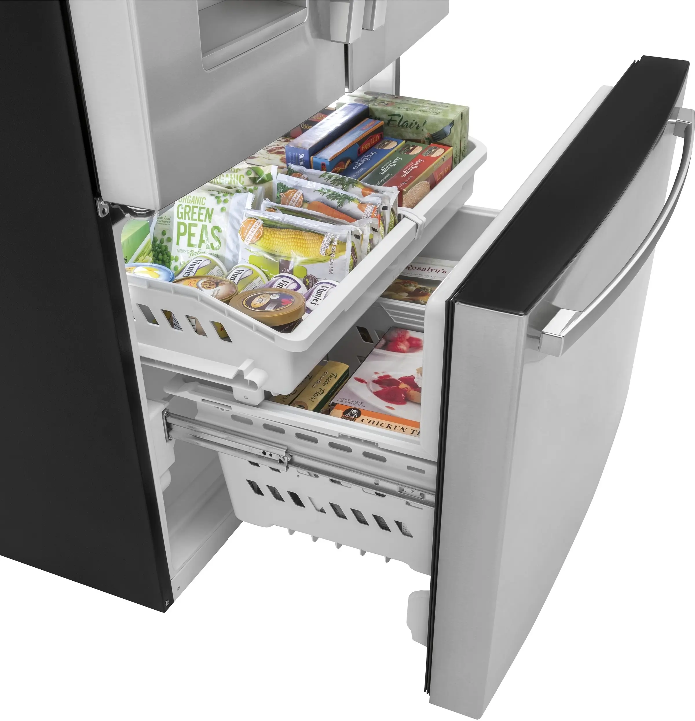 GE GFE26JYMFS 36 Inch French Door Refrigerator Fingerprint