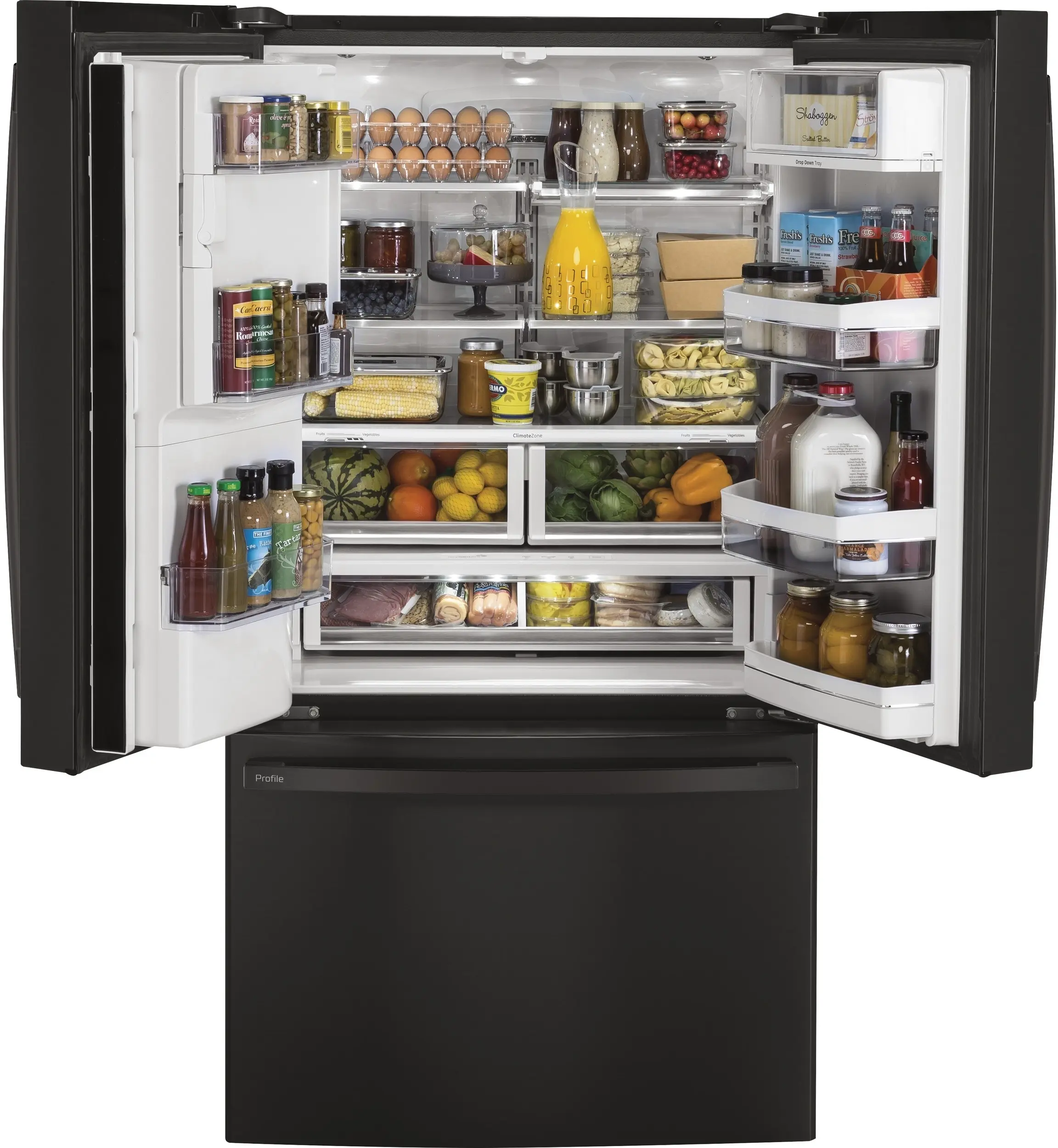 GE PYE22KBLTS Black Stainless