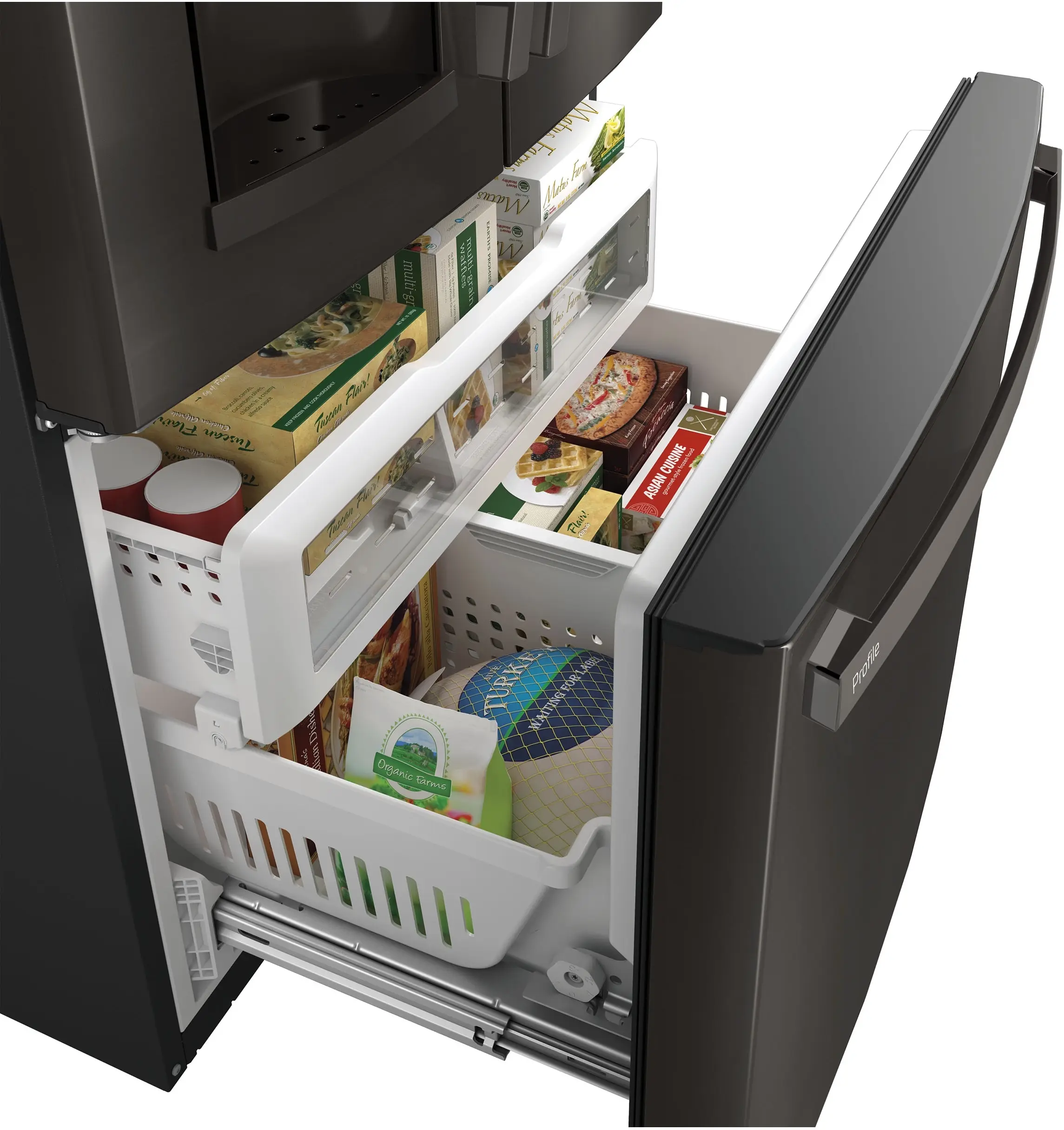 GE PYE22KBLTS Black Stainless
