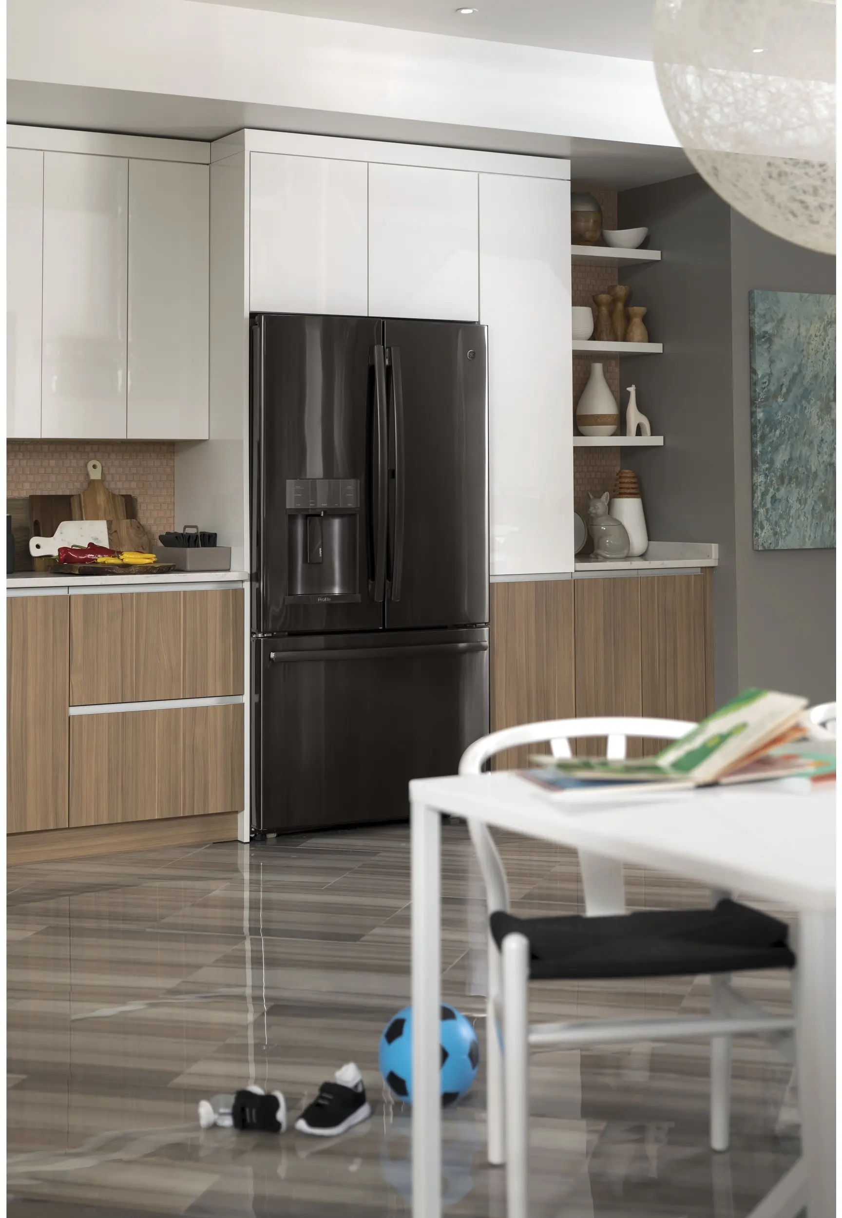 GE PYE22KBLTS Black Stainless