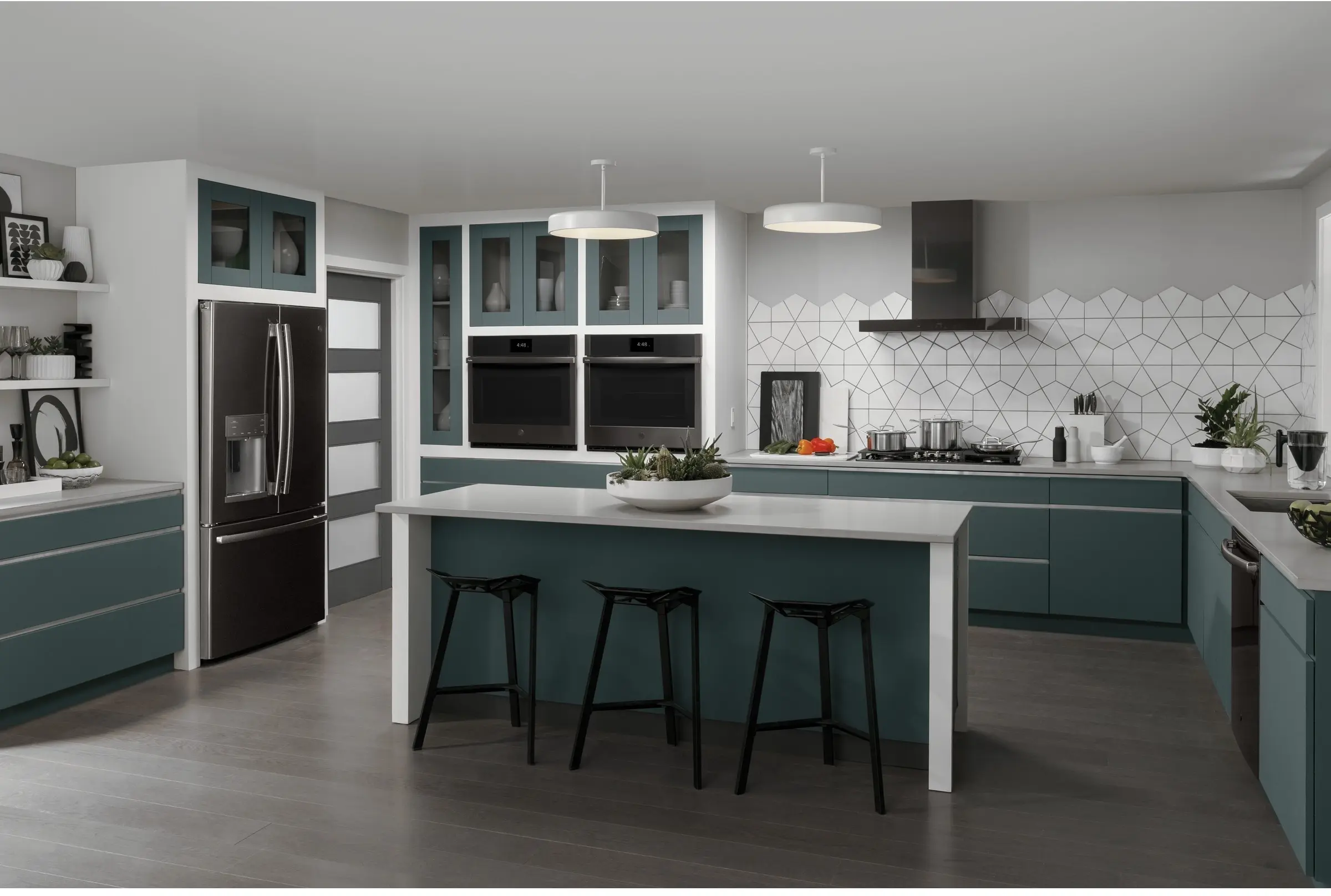 GE PYE22KBLTS Black Stainless