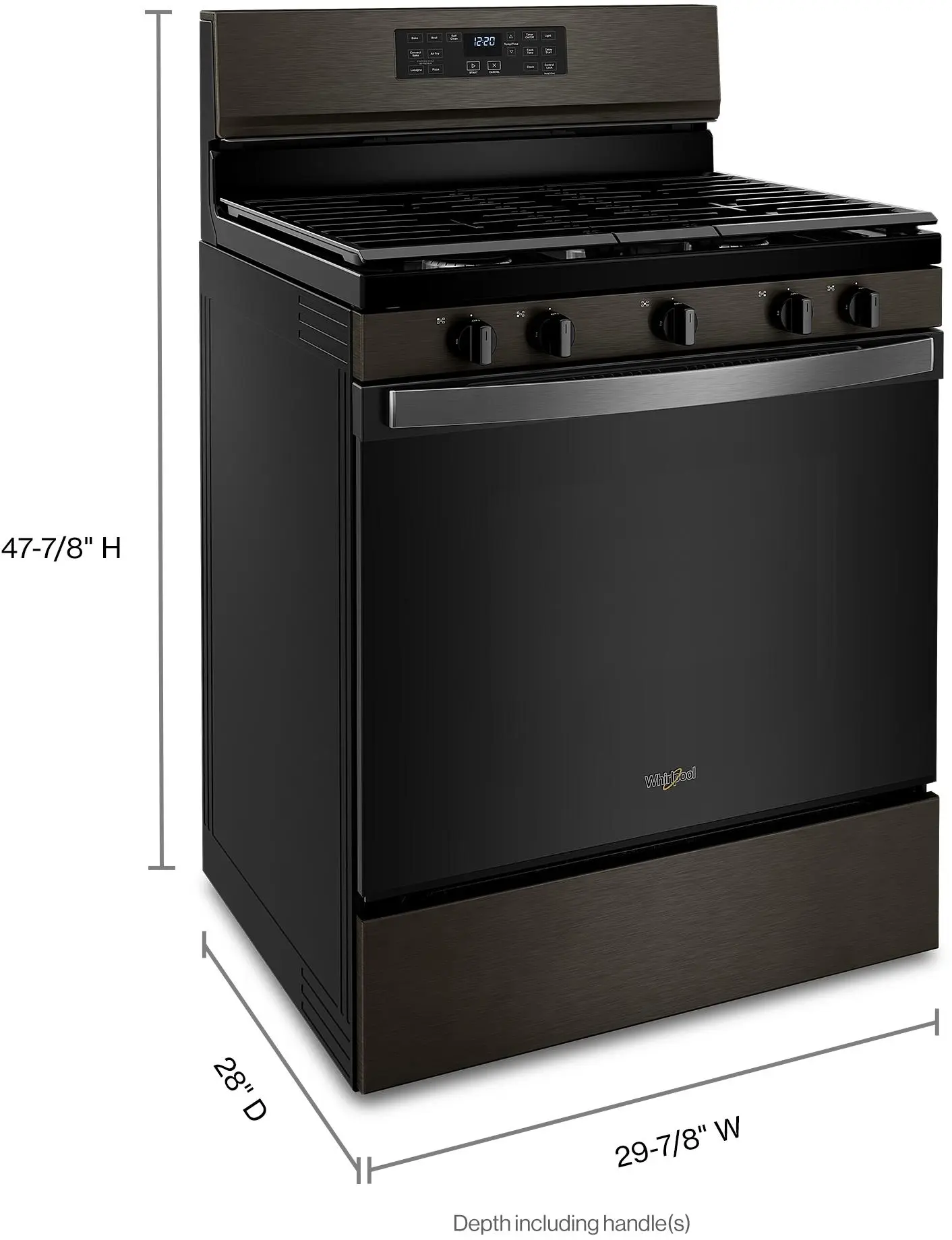 Whirlpool WFG550S0LV Fingerprint-Resistant Black Stainless Steel