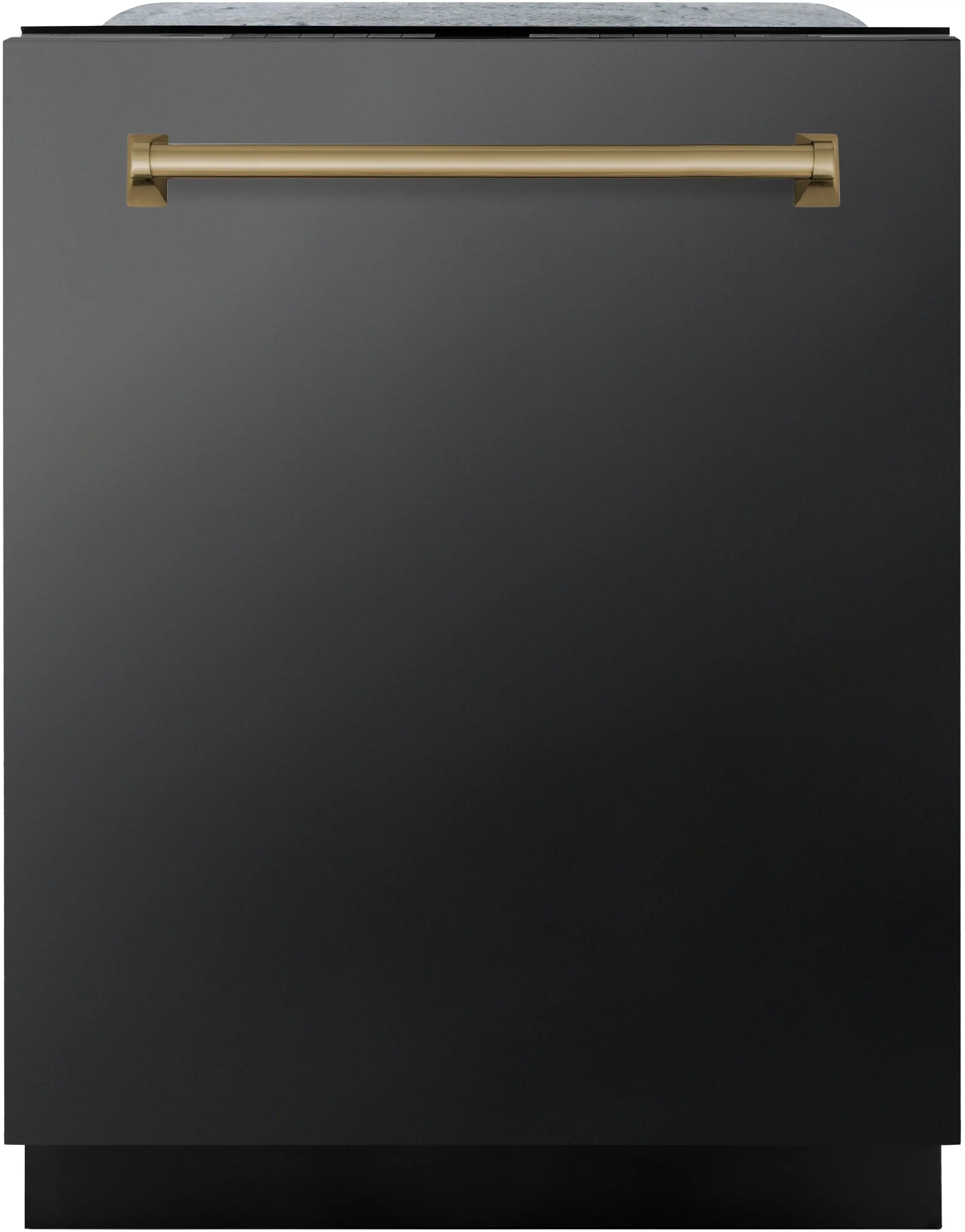Zline DWMTZBS24CB Black Stainless with Champagne Bronze Handle