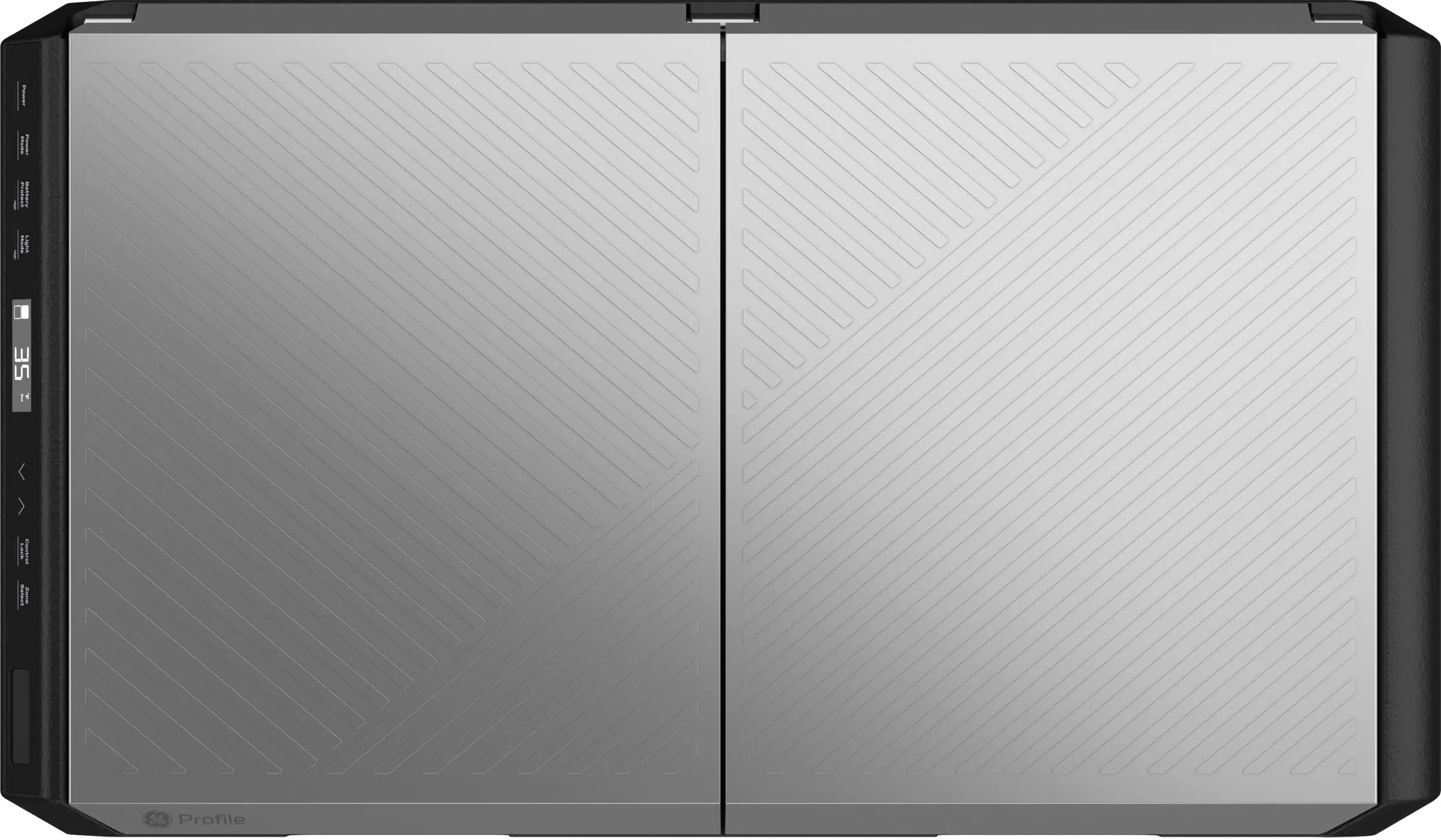 GE PRV03ATTBB Black and Concrete Gray