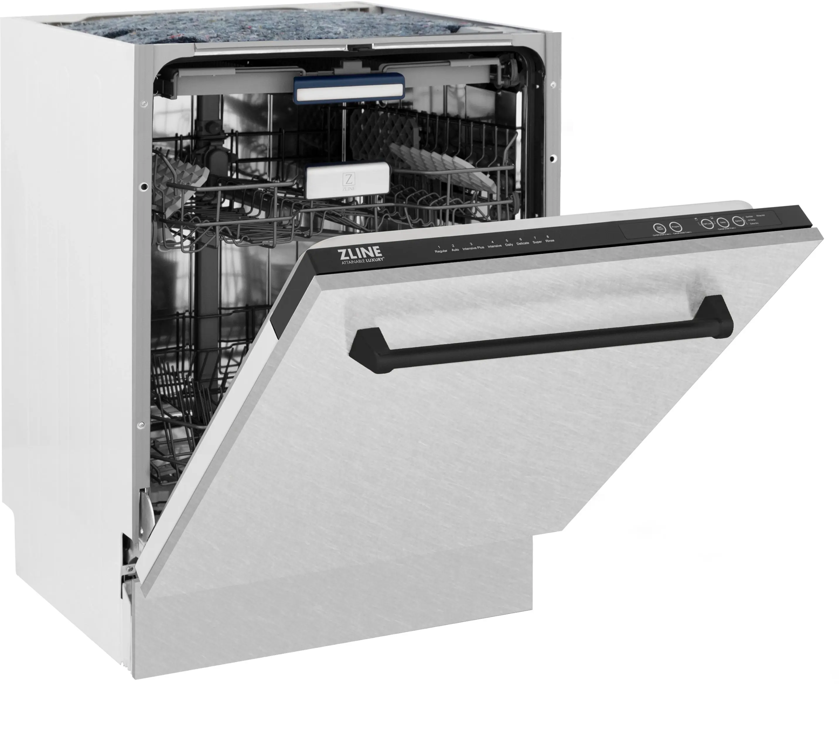 Zline DWVZSN24MB Durasnow Stainless Steel With Matte Black Handle, ...