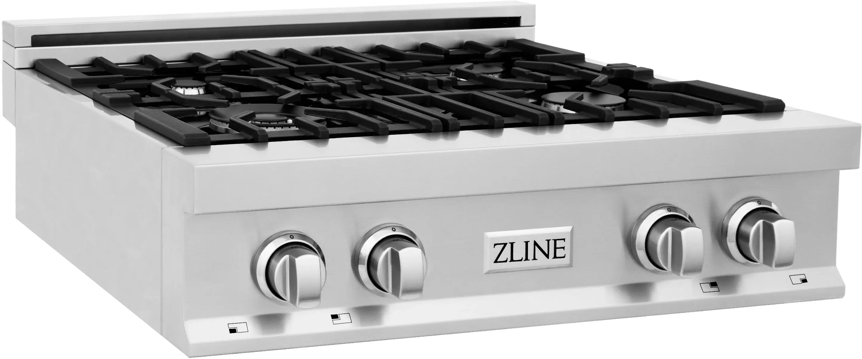 Zline RTBR30 Black Stainless Steel With 4 Gas Brass Burners