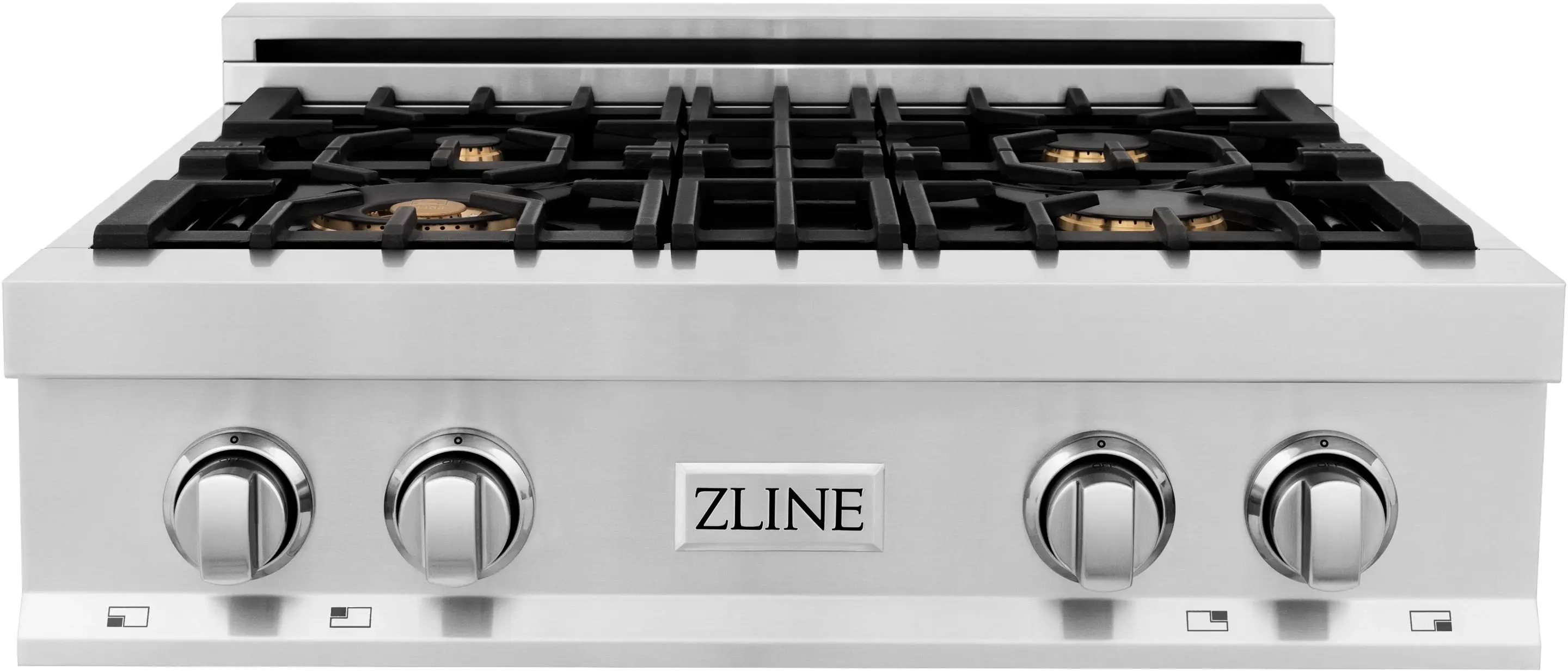 Zline RTBR30 Black Stainless Steel With 4 Gas Brass Burners