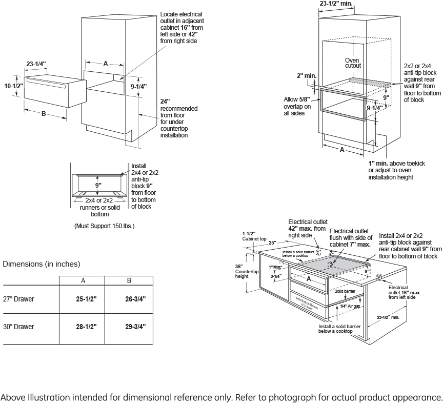 GE PTW9000SPSS Stainless Steel