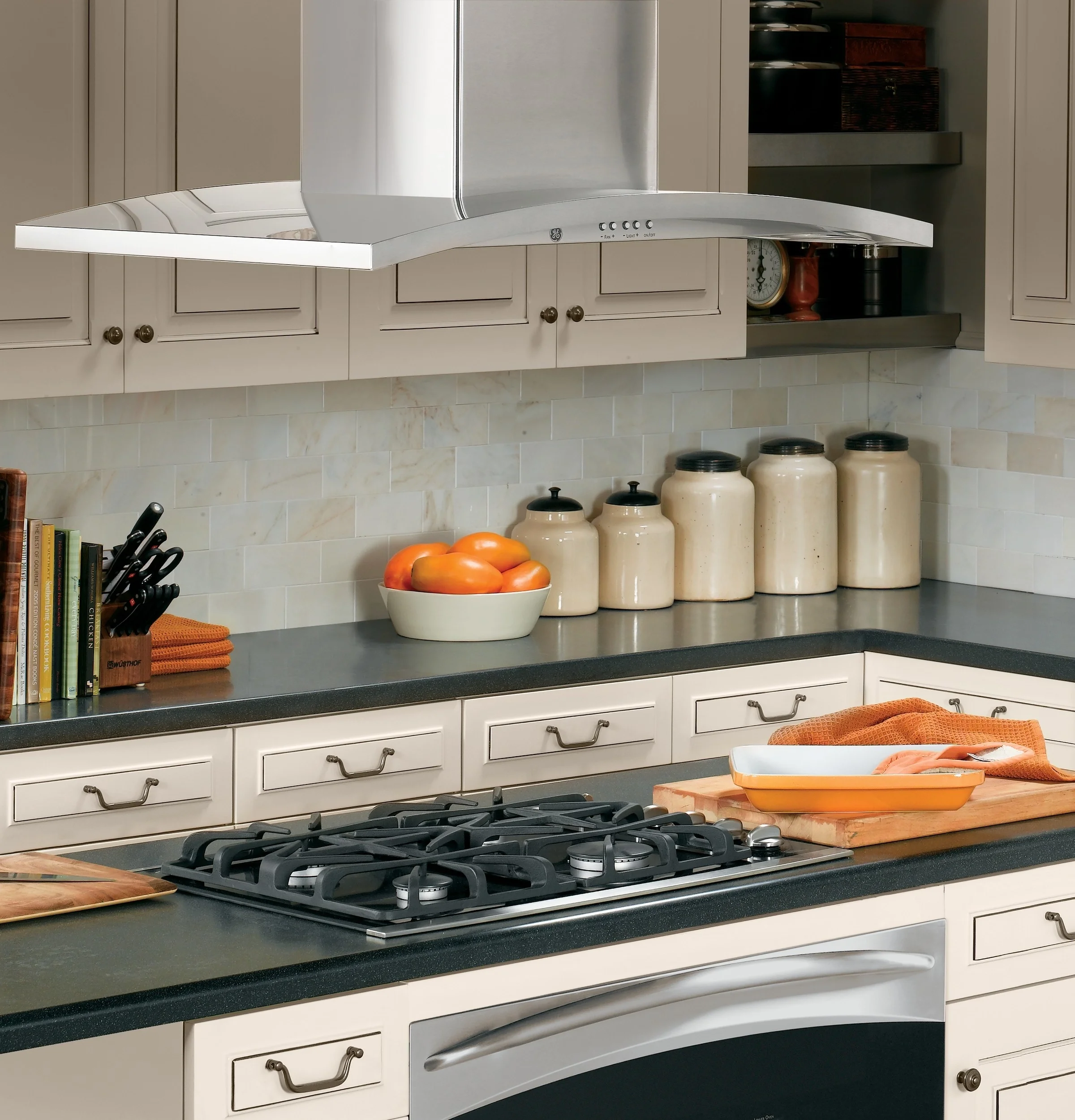GE Profile Island-Mount Chimney Hood