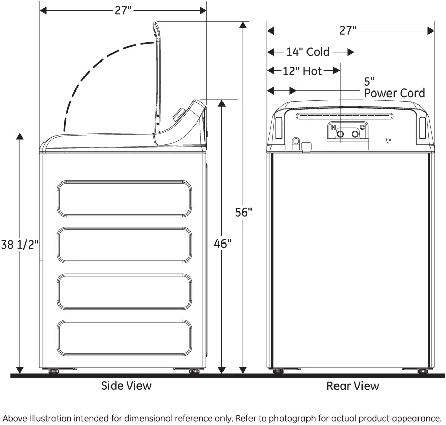 GE GTW720BSNWS White