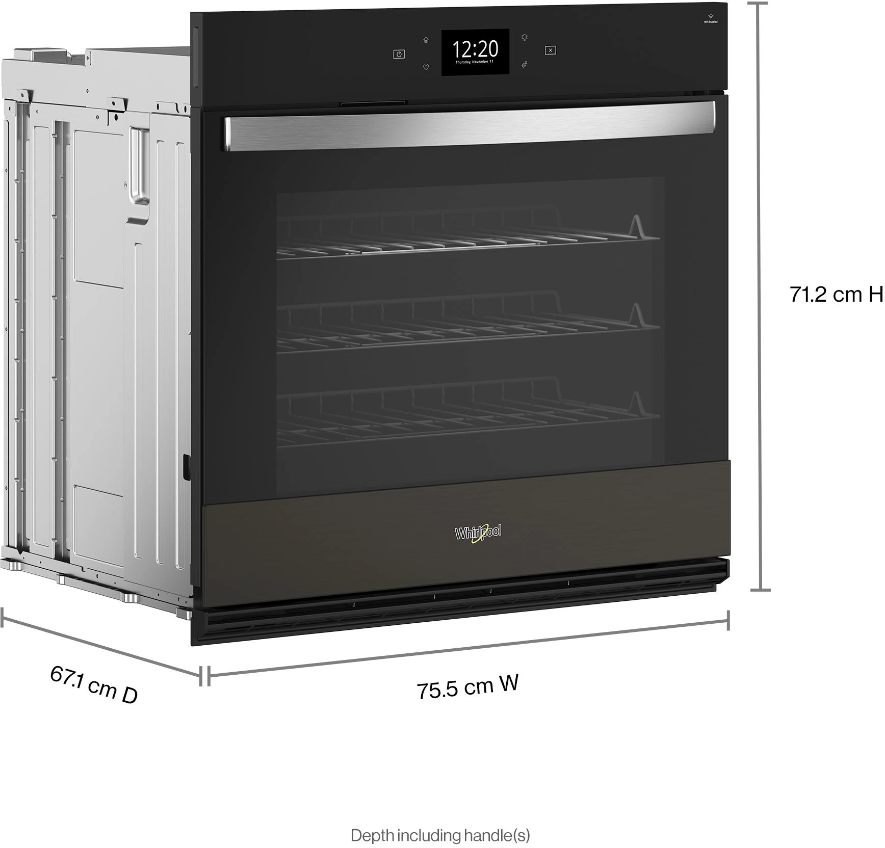 Whirlpool WOES7030PV Fingerprint-Resistant Black Stainless Steel