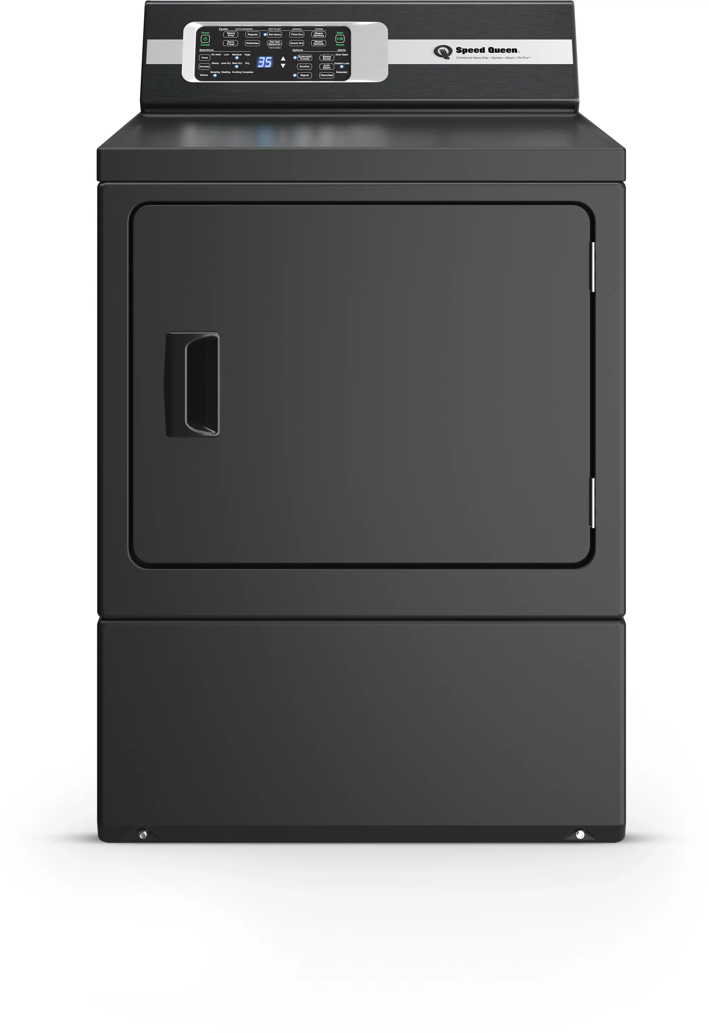 ★BOSLEY THE DRYER★ Speed Queen DR7004BG 27 Inch Gas Dryer Matte Black | Plesser's