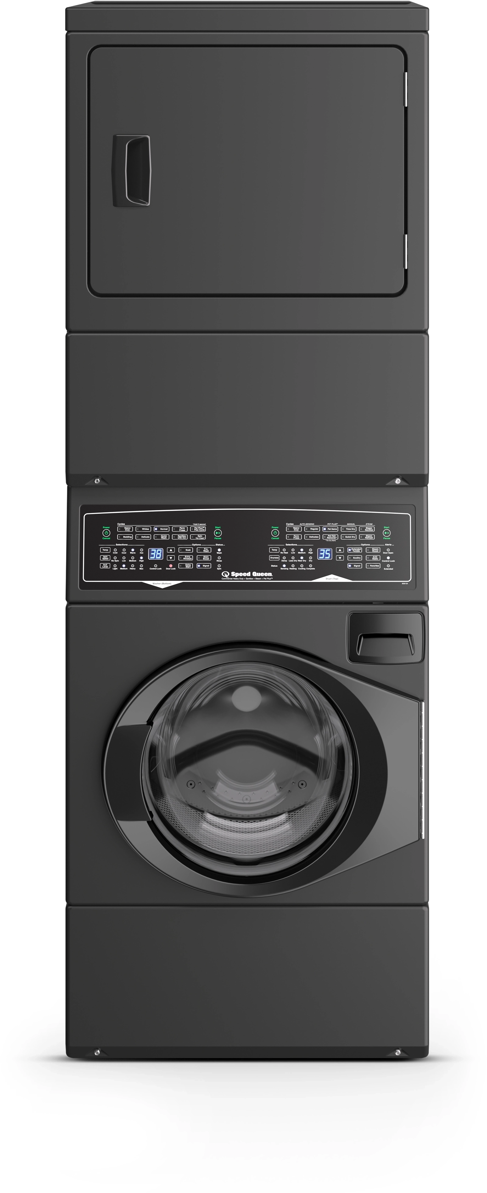Speed Queen SF7007BG 27 Inch Gas Laundry Center Matte Black