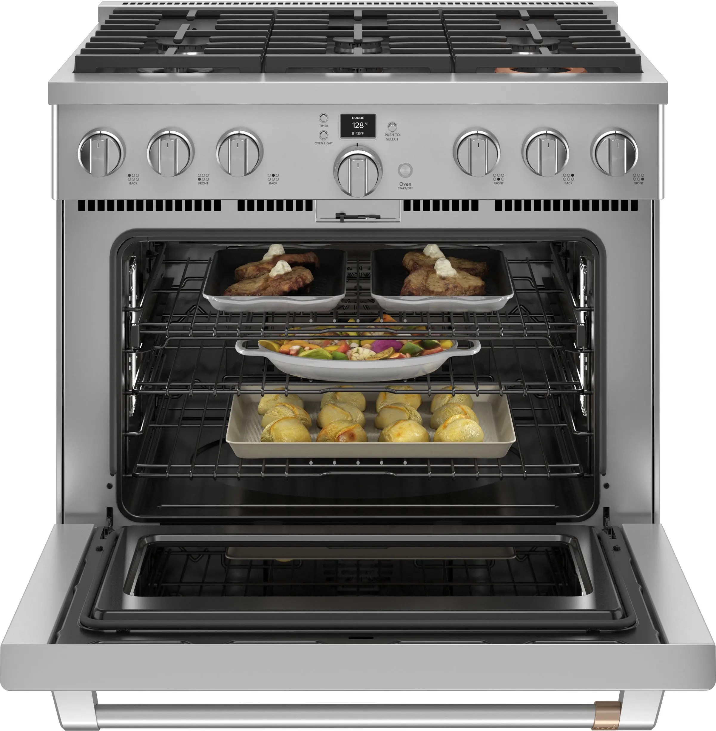 Cafe C2Y366P2TS1 36 Inch Smart Dual Fuel Professional Range