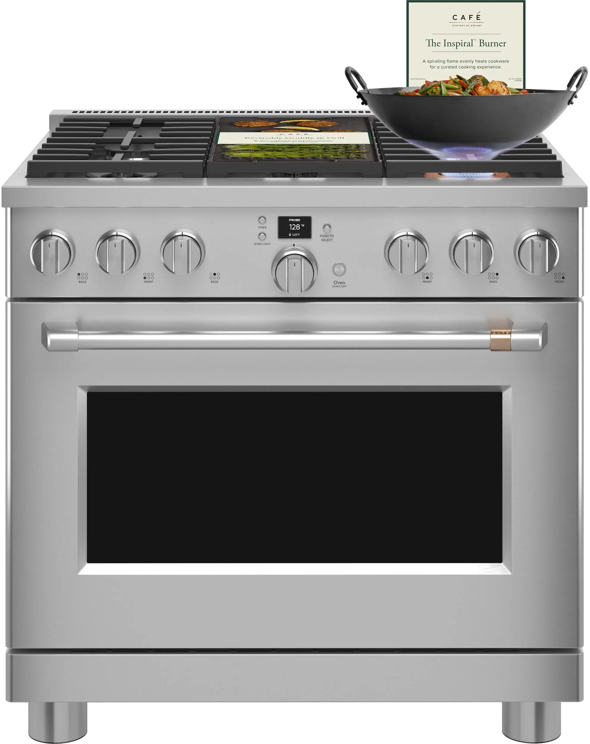 Cafe C2Y366P2TS1 36 Inch Smart Dual Fuel Professional Range
