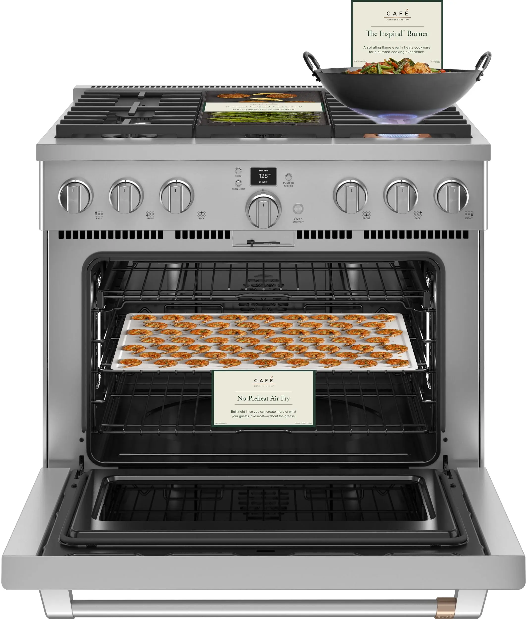 Cafe C2Y366P2TS1 36 Inch Smart Dual Fuel Professional Range